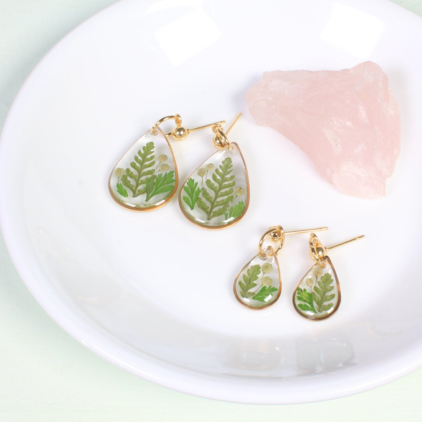 Mixed Plant Dangle Earrings