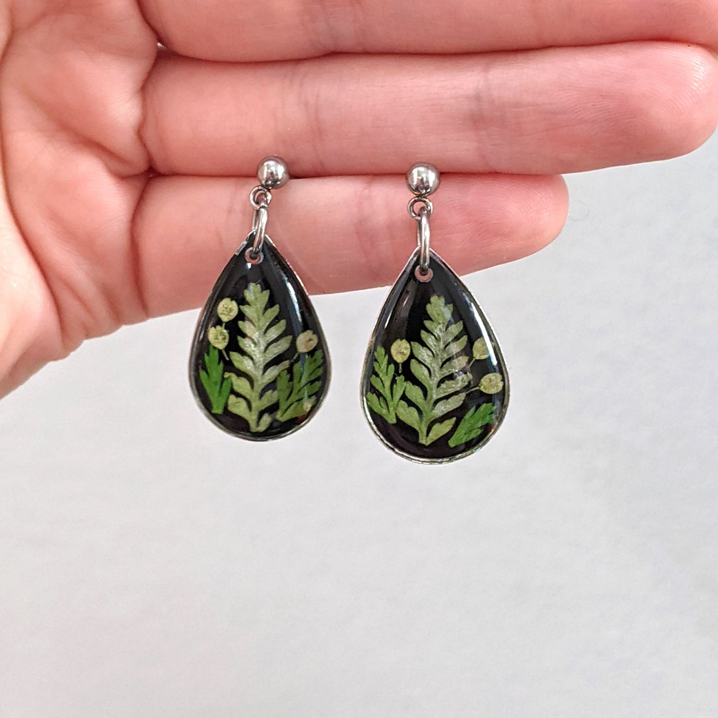 Mixed Plant Dangle Earrings