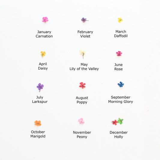 Custom birth month pressed flower bouquet necklace, unique gift for her, family garden resin jewelry personalized handmade botanical pendant