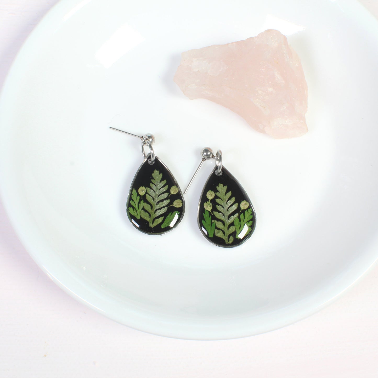 Mixed Plant Dangle Earrings