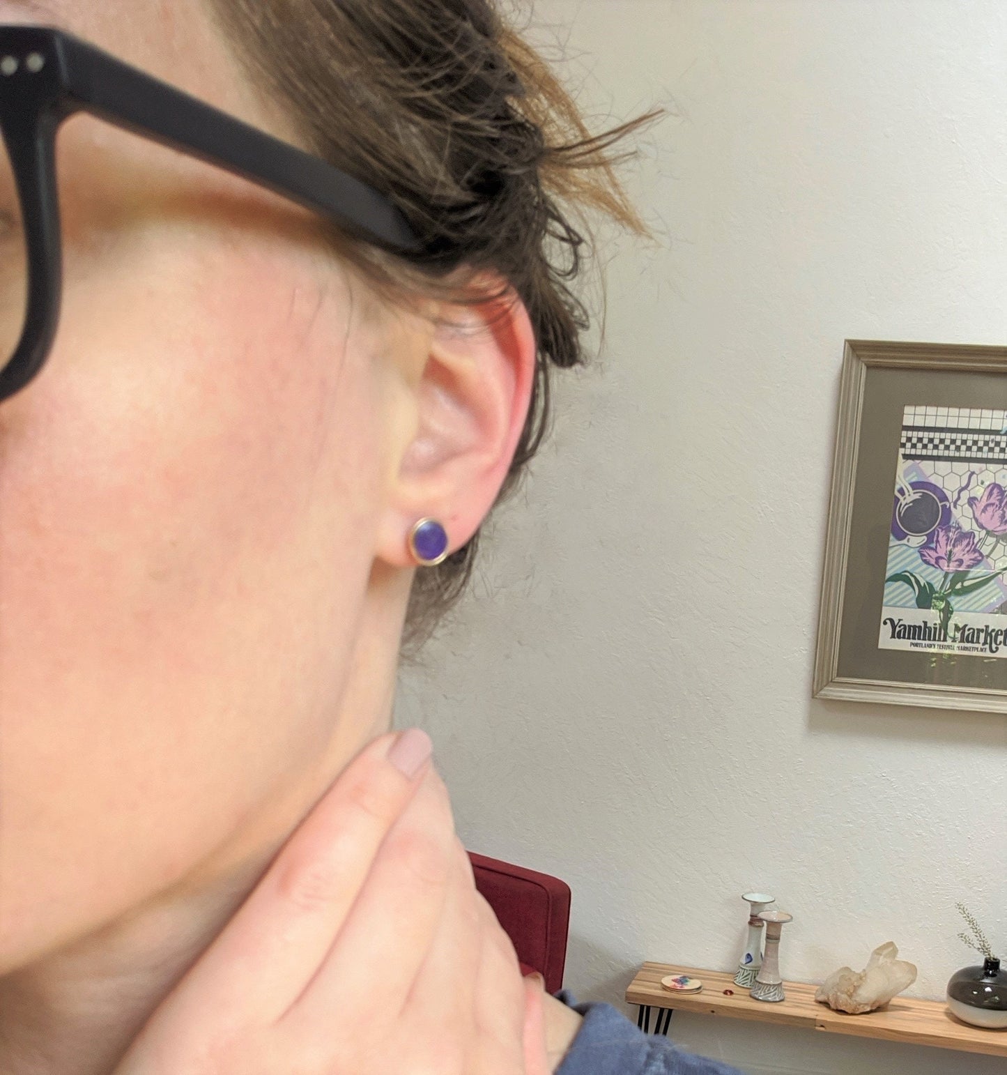 Custom Set | 11 Colors | Small Gold Colorful Modern Minimalist Studs | Everyday Earring | Layering Accent | Hypoallergenic Titanium