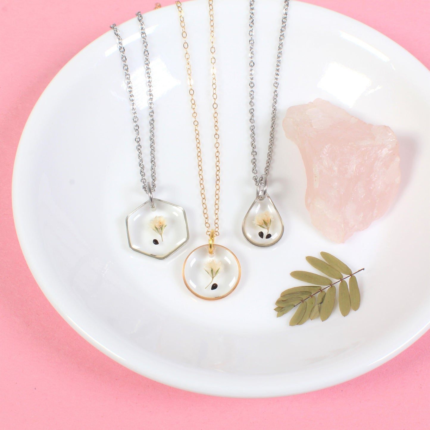 Miscarriage necklace, forget-me-not seed, real baby's breath forget me not seed, small pressed flower pendant, loss grief bereavement gift