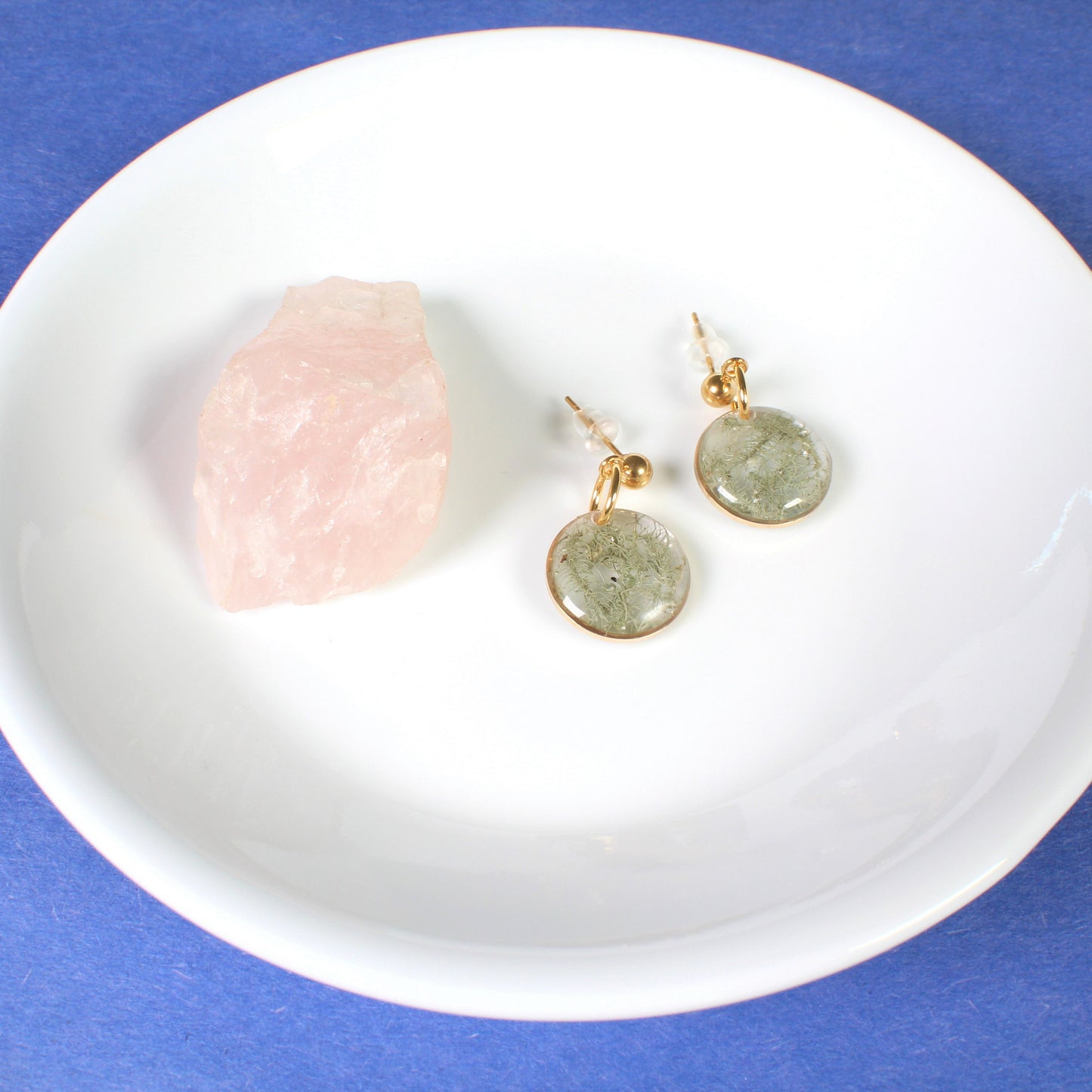 Moss earrings, real forest moss jewelry, plant dangles, nature jewelry for women, handmade resin gift, unique, terrarium studs, natural gift