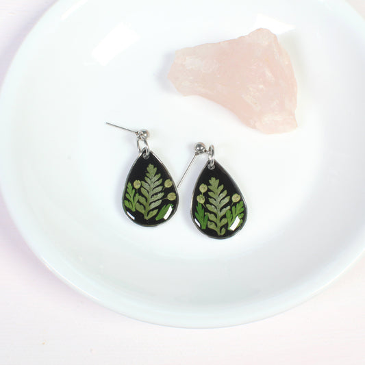 Mixed Plant Dangle Earrings